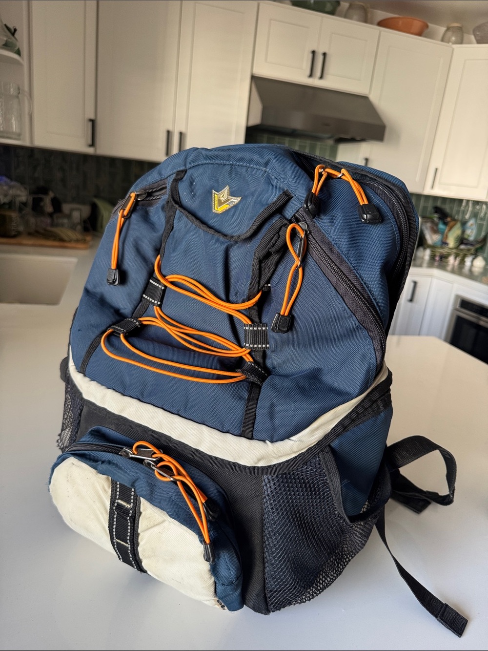 Volcom Navy and Orange Outdoor Backpack